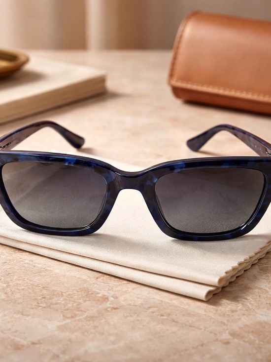 Christian Siriano Accessories - Women’s Christian Siriano Blue Tortoiseshell Oversized Sunglasses